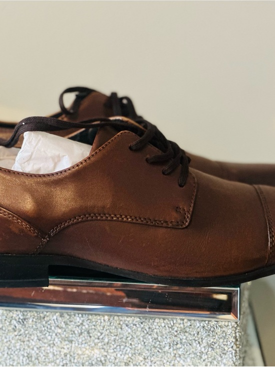 Calvin Klein Men\'s Brown Leather Derby Dress Shoes main image 9